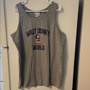 Men’s XL 100% Cotton Disney Gray Walt Disney World‎ Tank